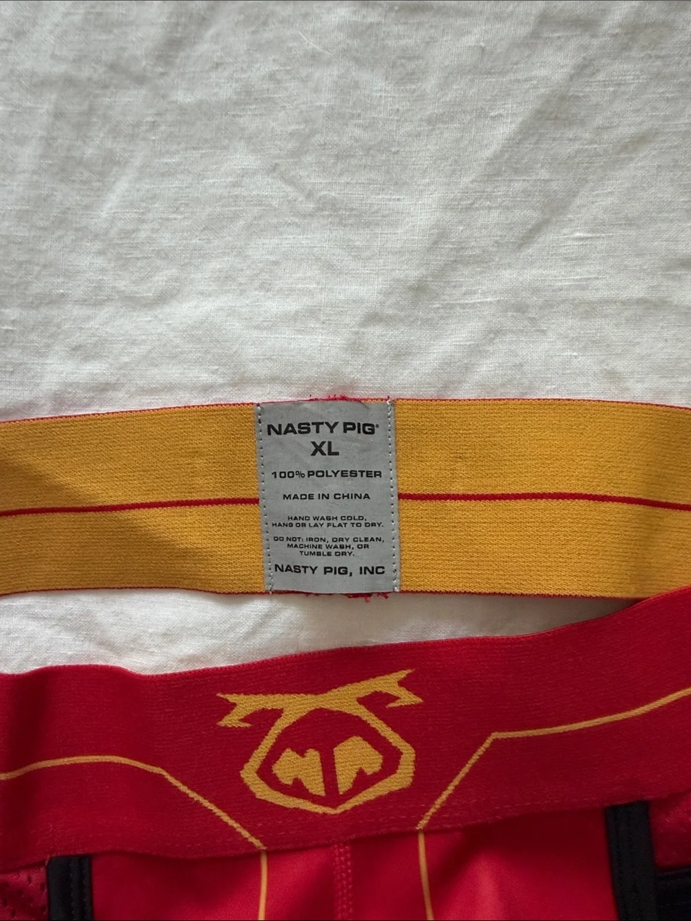 Nasty Pig Red and Gold Athletic Jock